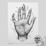 Tattoo sketch hands with a letter, ink illust… – tattoo sketch (№1756454484_0, 29.08.2025 08:01) — tattoovalue.net