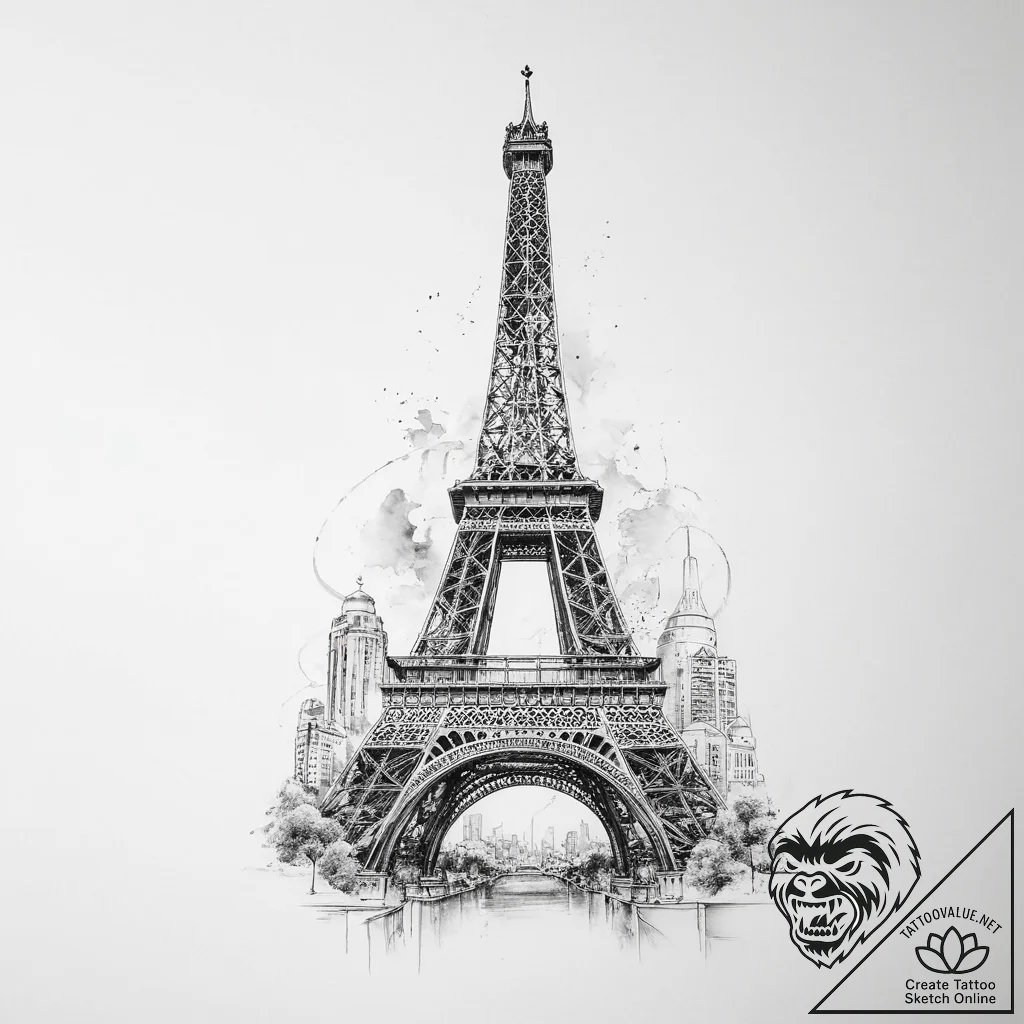 Tattoo sketch tower - tattoo sketch (№1756456259_0, 29.08.2025 08:30) — tattoovalue.net