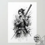 Tattoo sketch samurai katana, tattoo line art… – tattoo sketch (№1756458040_0, 29.08.2025 09:00) — tattoovalue.net