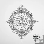 Tattoo sketch candomble symbols – tattoo sketch (№1756459028_0, 29.08.2025 09:17) — tattoovalue.net