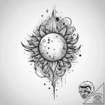 Tattoo sketch cosmic portrayal, tattoo drawin… – tattoo sketch (№1756459622_0, 29.08.2025 09:27) — tattoovalue.net