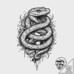 Tattoo sketch snake wrapped around a knife, t… – tattoo sketch (№1756460216_0, 29.08.2025 09:36) — tattoovalue.net