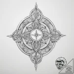 Tattoo sketch spiritual portrayal – tattoo sketch (№1756460612_0, 29.08.2025 09:43) — tattoovalue.net