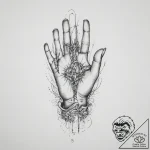Tattoo sketch hands with a statue, concept ar… – tattoo sketch (№1756461602_0, 29.08.2025 10:00) — tattoovalue.net