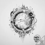 Tattoo sketch cosmic world, tattoo flash shee… – tattoo sketch (№1756461801_0, 29.08.2025 10:03) — tattoovalue.net