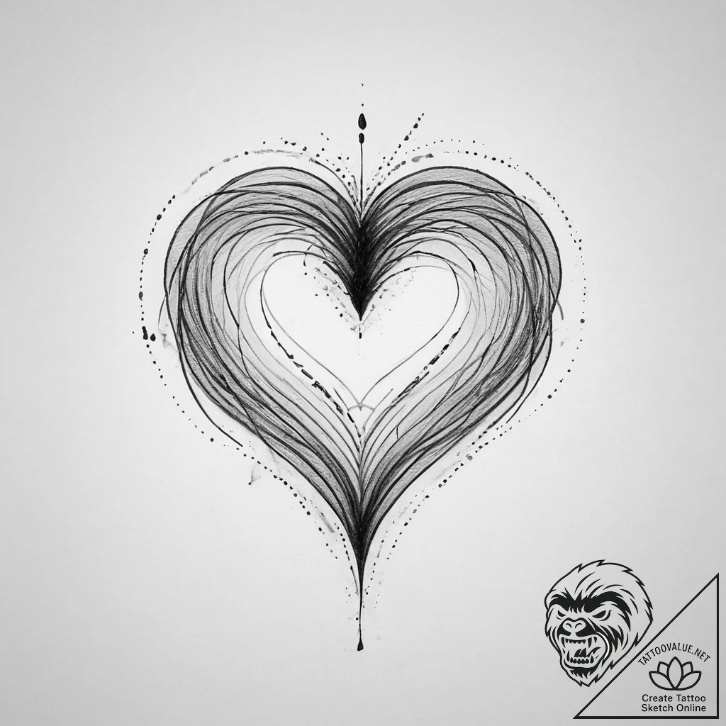 Tattoo sketch heart tattoo, artistic tattoo s... - tattoo sketch (№1756461999_0, 29.08.2025 10:06) — tattoovalue.net