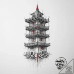 Tattoo sketch tower, tattoo drawing outline,… – tattoo sketch (№1756462594_0, 29.08.2025 10:16) — tattoovalue.net