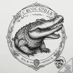 Tattoo sketch puns a crocodile that says “i’m… – tattoo sketch (№1756462792_0, 29.08.2025 10:19) — tattoovalue.net