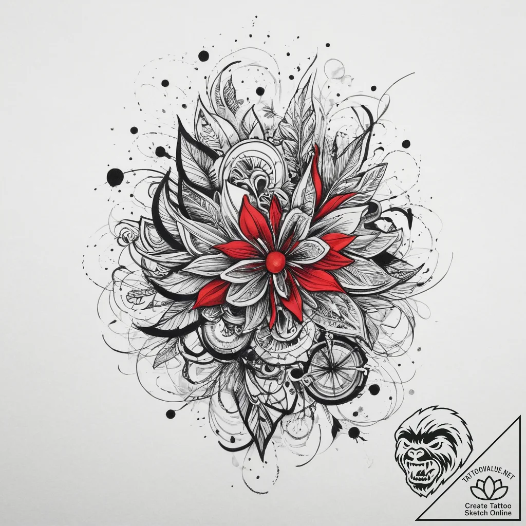 Tattoo sketch sketchbook with a drawing, tatt... - tattoo sketch (№1756463977_0, 29.08.2025 10:39) — tattoovalue.net