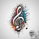 Tattoo sketch vinyl record with a musical not… – tattoo sketch (№1756464176_0, 29.08.2025 10:42) — tattoovalue.net