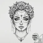 Tattoo sketch linework портрет, tattoo drawin… – tattoo sketch (№1756464374_0, 29.08.2025 10:46) — tattoovalue.net