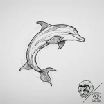 Tattoo sketch puns a dolphin that says “i’m a… – tattoo sketch (№1756465763_0, 29.08.2025 11:09) — tattoovalue.net