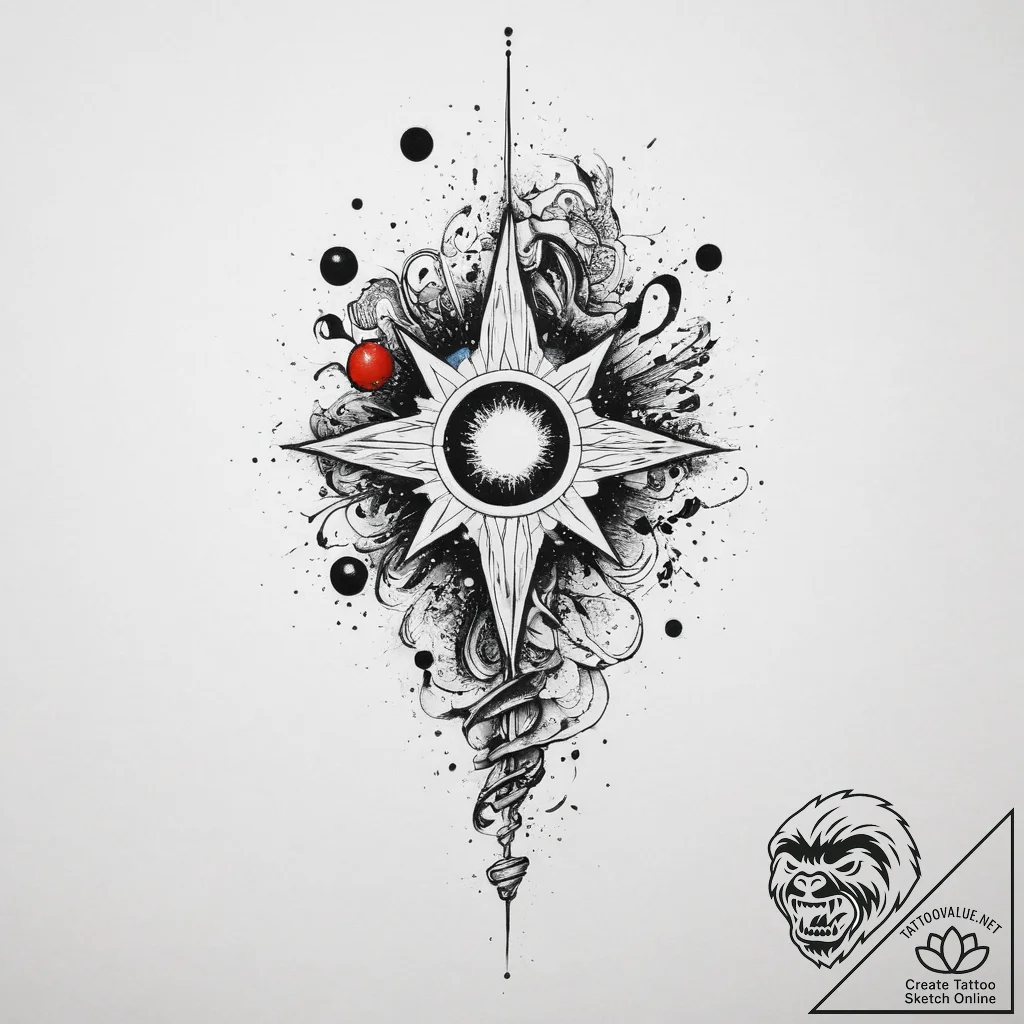 Tattoo sketch holy cosmos, concept art for ta... - tattoo sketch (№1756465961_0, 29.08.2025 11:12) — tattoovalue.net