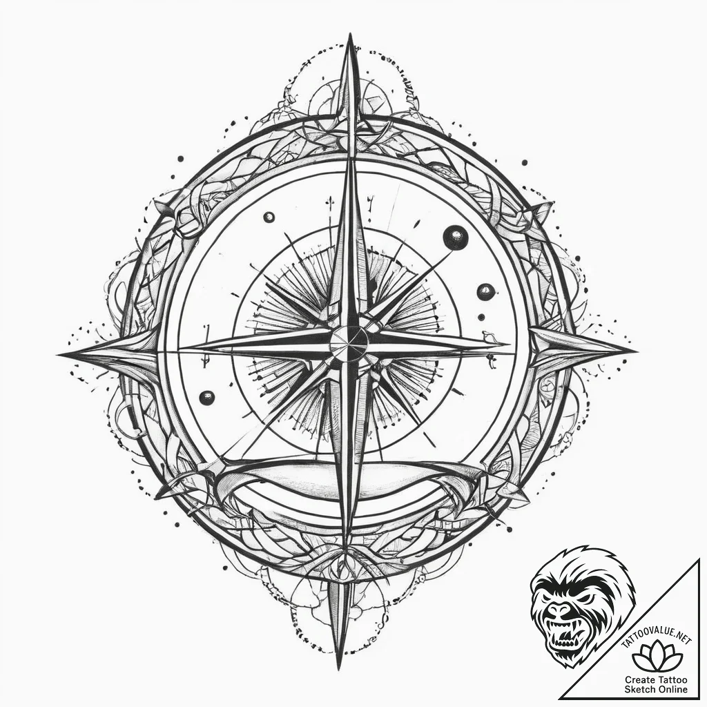 Tattoo sketch cosmic representation, tattoo d... - tattoo sketch (№1756467152_0, 29.08.2025 11:32) — tattoovalue.net