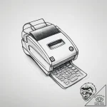 Tattoo sketch salesperson credit card machine – tattoo sketch (№1756467548_0, 29.08.2025 11:39) — tattoovalue.net