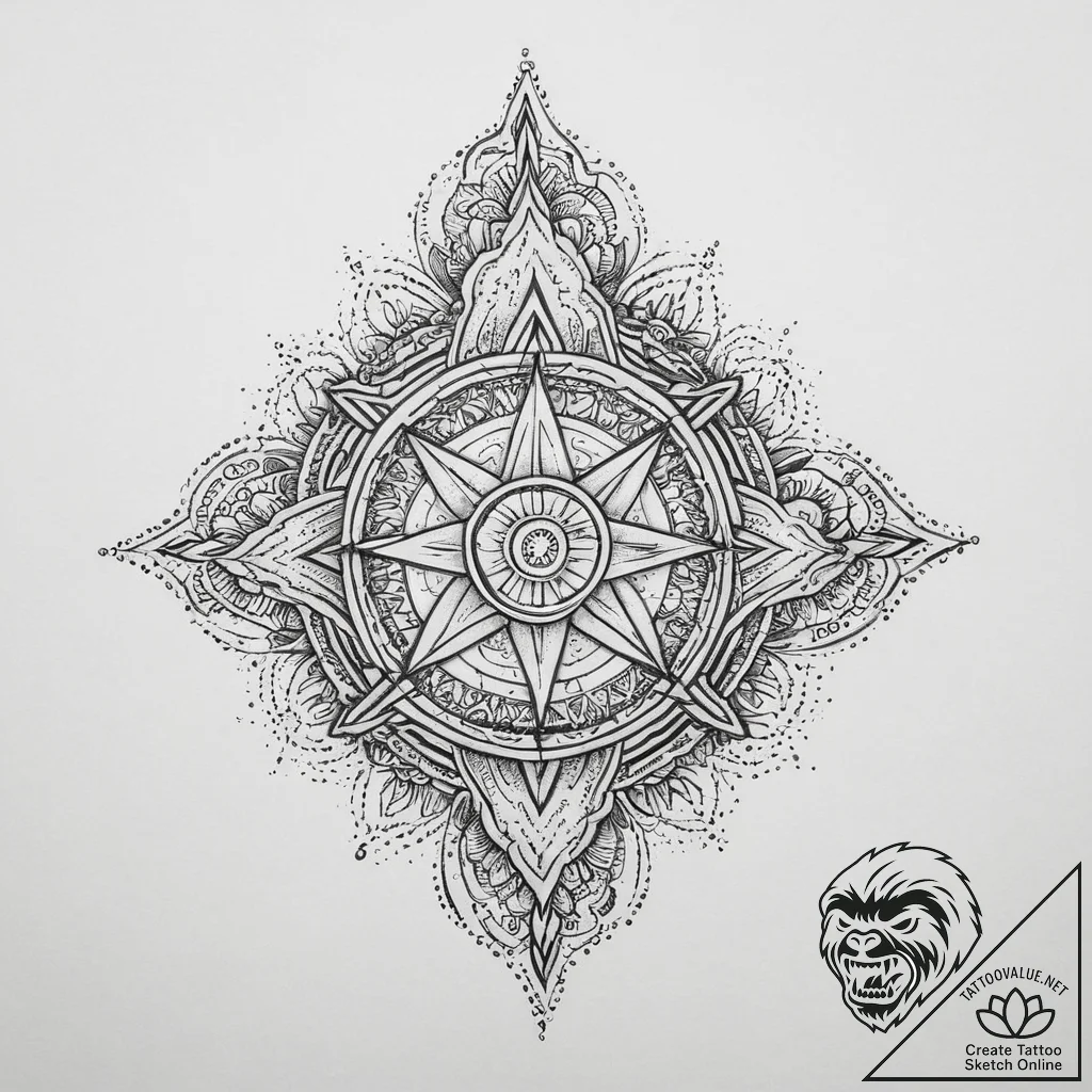 Tattoo sketch pagan altar, tattoo flash sheet... - tattoo sketch (№1756470318_0, 29.08.2025 12:25) — tattoovalue.net
