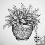 Tattoo sketch mint plant in a pot, tattoo dra… – tattoo sketch (№1756470913_0, 29.08.2025 12:35) — tattoovalue.net