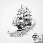 Tattoo sketch узор в виде корабля, tattoo ske… – tattoo sketch (№1756471307_0, 29.08.2025 12:41) — tattoovalue.net