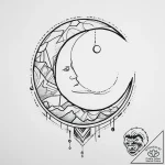 Tattoo sketch geometric moon, tattoo drawing… – tattoo sketch (№1756471701_0, 29.08.2025 12:48) — tattoovalue.net
