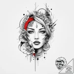 Tattoo sketch blue, artistic tattoo sketch, b… – tattoo sketch (№1756473089_0, 29.08.2025 13:11) — tattoovalue.net