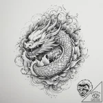 Tattoo sketch cosmic past, ink illustration f… – tattoo sketch (№1756473288_0, 29.08.2025 13:14) — tattoovalue.net