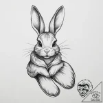 Tattoo sketch slippers with a bunny, artistic… – tattoo sketch (№1756473890_0, 29.08.2025 13:24) — tattoovalue.net
