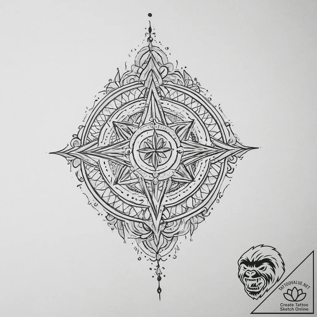 Tattoo sketch sacred kingdom, tattoo flash sh... - tattoo sketch (№1756474287_0, 29.08.2025 13:31) — tattoovalue.net