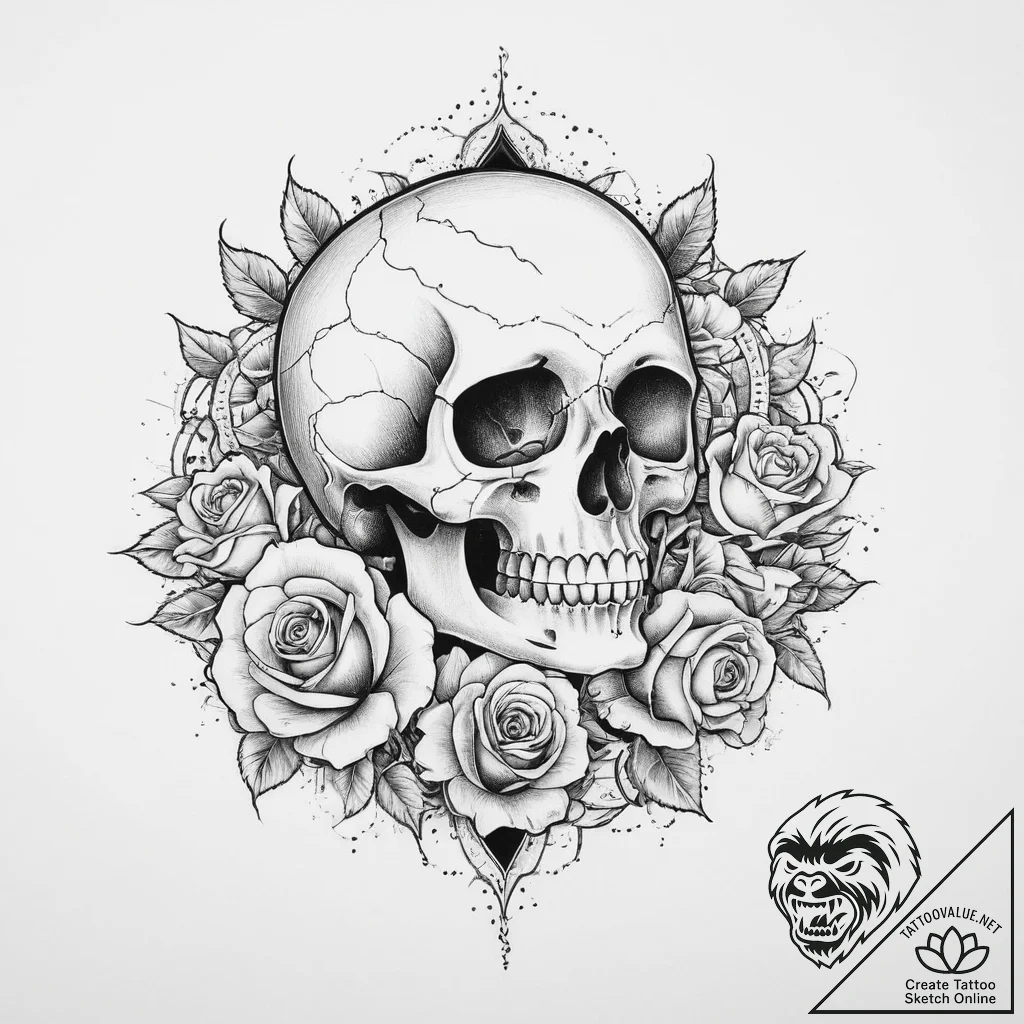 Tattoo sketch spiritual fount, tattoo line ar... - tattoo sketch (№1756474888_0, 29.08.2025 13:41) — tattoovalue.net