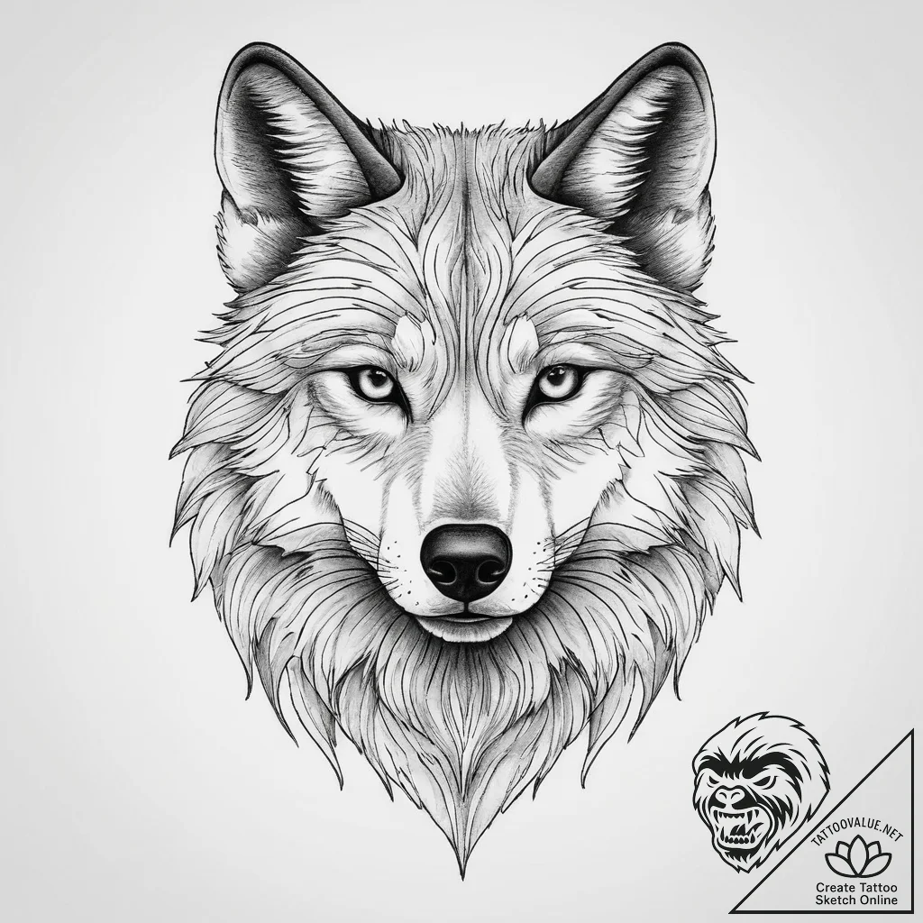 Tattoo sketch узор в виде волка, tattoo drawi... - tattoo sketch (№1756475283_0, 29.08.2025 13:48) — tattoovalue.net
