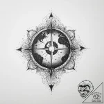 Tattoo sketch cosmic earth, tattoo flash shee… – tattoo sketch (№1756476078_0, 29.08.2025 14:01) — tattoovalue.net