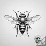 Tattoo sketch sweat bee, tattoo line art, bla… – tattoo sketch (№1756476286_0, 29.08.2025 14:04) — tattoovalue.net