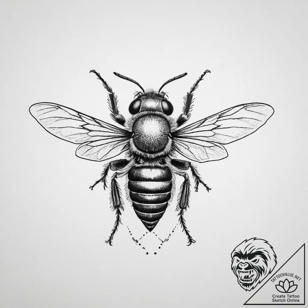 Tattoo sketch sweat bee, tattoo line art, bla... - tattoo sketch (№1756476286_0, 29.08.2025 14:04) — tattoovalue.net