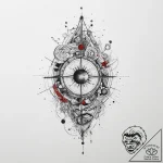 Tattoo sketch cosmic dimension, artistic tatt… – tattoo sketch (№1756476882_0, 29.08.2025 14:14) — tattoovalue.net
