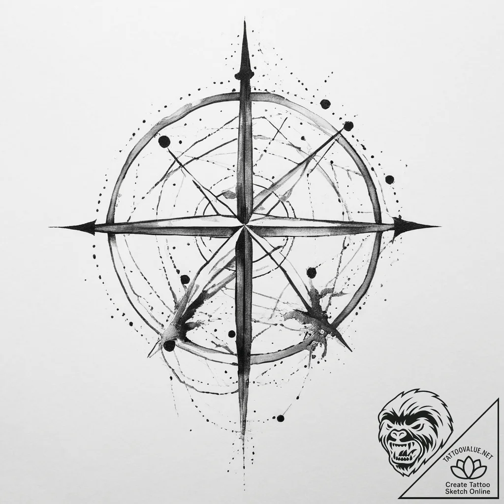 Tattoo sketch sagittarius constellation, conc... - tattoo sketch (№1756479266_0, 29.08.2025 14:54) — tattoovalue.net