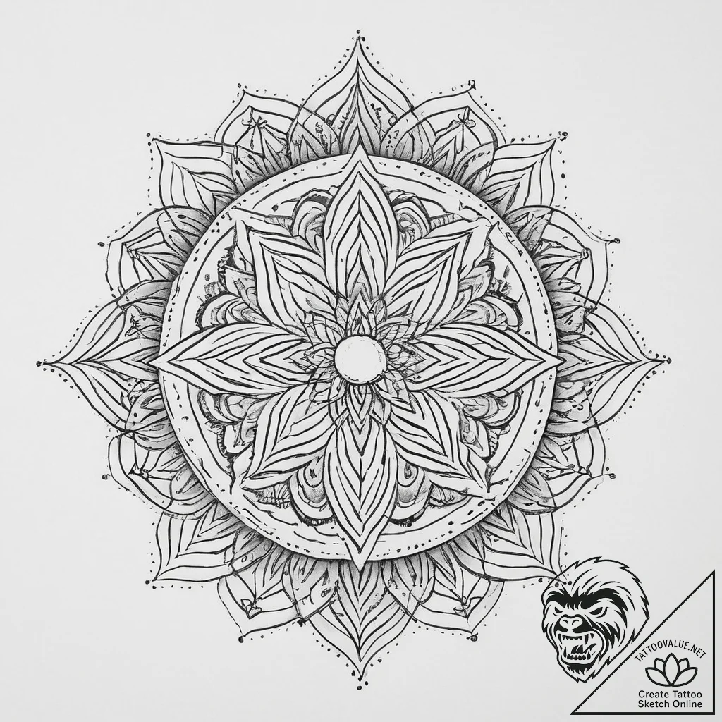 Tattoo sketch spiritual representation, tatto... - tattoo sketch (№1756482841_0, 29.08.2025 15:54) — tattoovalue.net