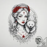 Tattoo sketch zlata baba, the golden woman, w… – tattoo sketch (№1756483635_0, 29.08.2025 16:07) — tattoovalue.net