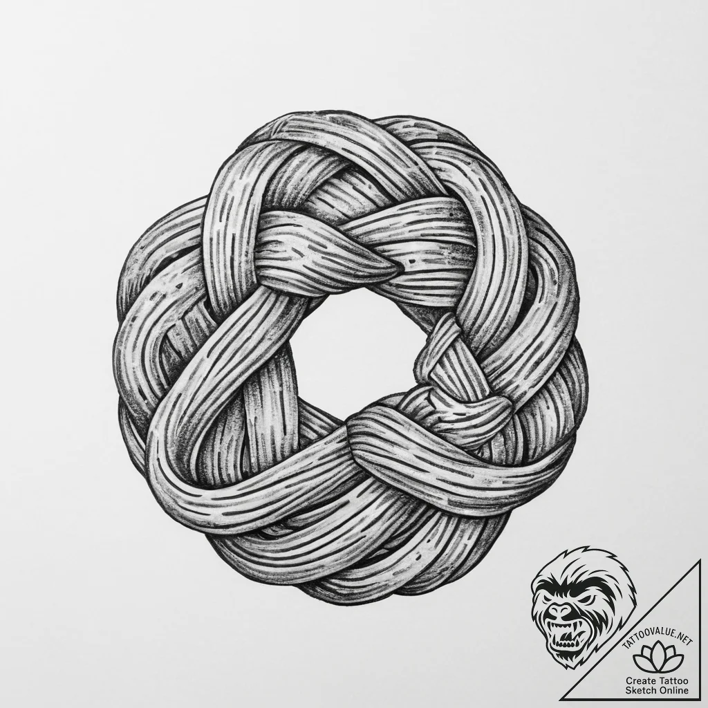 Tattoo sketch knot - tattoo sketch (№1756484229_0, 29.08.2025 16:17) — tattoovalue.net