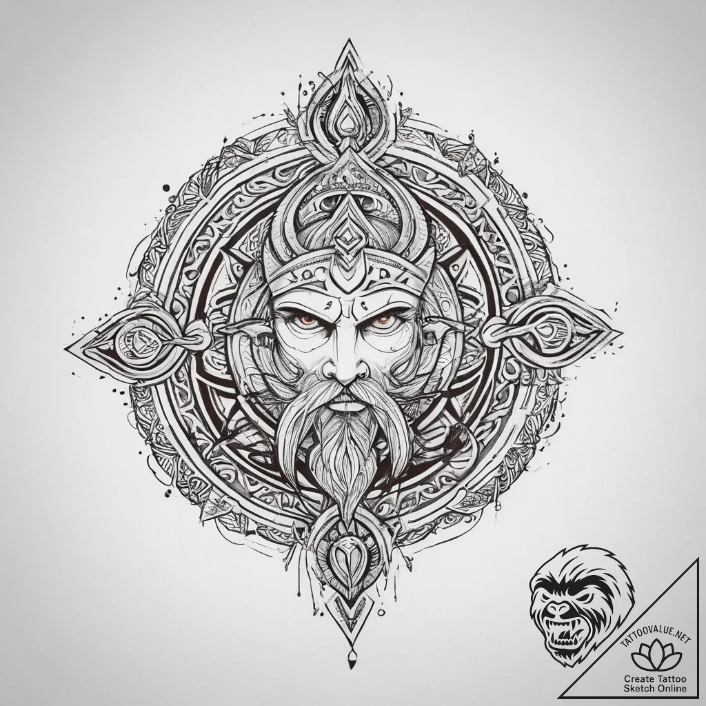 Tattoo sketch norse gods symbols, tattoo sket... - tattoo sketch (№1756485219_0, 29.08.2025 16:33) — tattoovalue.net