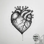 Tattoo sketch heart tattoo – tattoo sketch (№1756487392_0, 29.08.2025 17:09) — tattoovalue.net