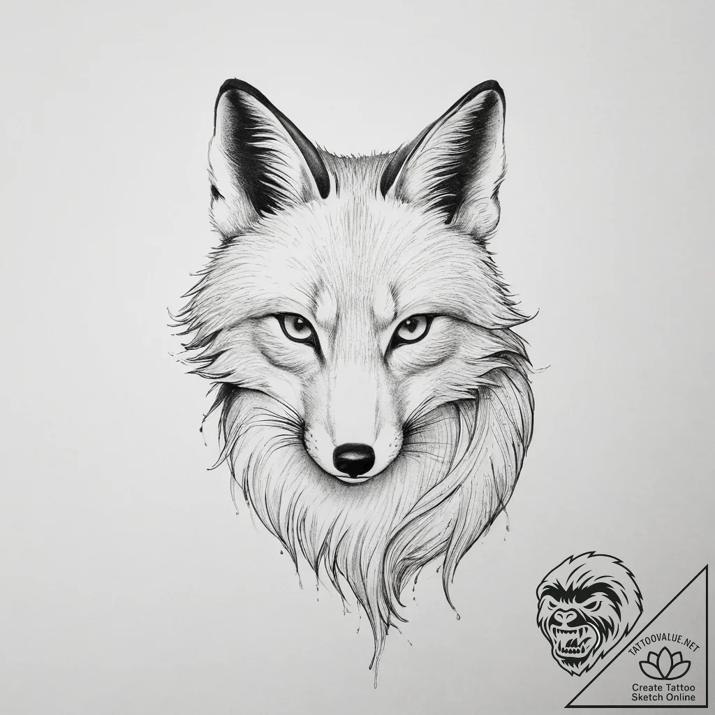Tattoo sketch fox tail - tattoo sketch (№1756487588_0, 29.08.2025 17:13) — tattoovalue.net