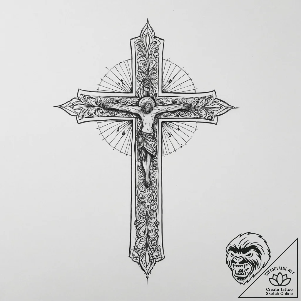 Tattoo sketch blessed image, tattoo line art,... - tattoo sketch (№1756488396_0, 29.08.2025 17:26) — tattoovalue.net