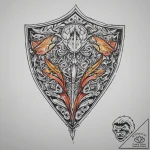 Tattoo sketch shield, artistic tattoo sketch,… – tattoo sketch (№1756488595_0, 29.08.2025 17:29) — tattoovalue.net