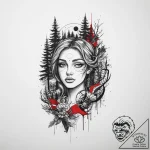 Tattoo sketch forest, tattoo sketch design, o… – tattoo sketch (№1756489000_0, 29.08.2025 17:36) — tattoovalue.net
