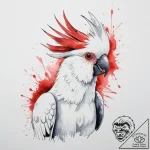 Tattoo sketch puns a cockatoo that says “i’m… – tattoo sketch (№1756490404_0, 29.08.2025 18:00) — tattoovalue.net