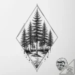 Tattoo sketch forest trees, artistic tattoo s… – tattoo sketch (№1756491009_0, 29.08.2025 18:10) — tattoovalue.net