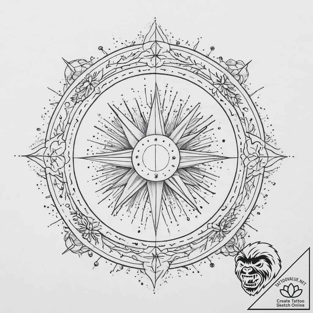 зодиак, космоз, астрология - темы рисунки, ta... - tattoo sketch (№1756492624_0, 29.08.2025 18:37) — tattoovalue.net