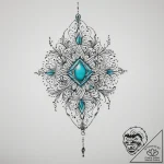 Tattoo sketch turquoise – tattoo sketch (№1756492824_0, 29.08.2025 18:40) — tattoovalue.net