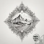 Tattoo sketch fantasy landscape, ink illustra… – tattoo sketch (№1756494028_0, 29.08.2025 19:00) — tattoovalue.net