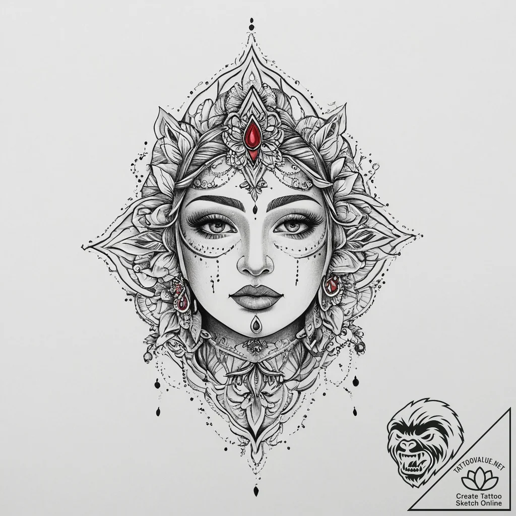 Tattoo sketch sacred soul, tattoo sketch desi... - tattoo sketch (№1756495030_0, 29.08.2025 19:17) — tattoovalue.net