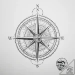 Tattoo sketch compass – tattoo sketch (№1756495232_0, 29.08.2025 19:20) — tattoovalue.net